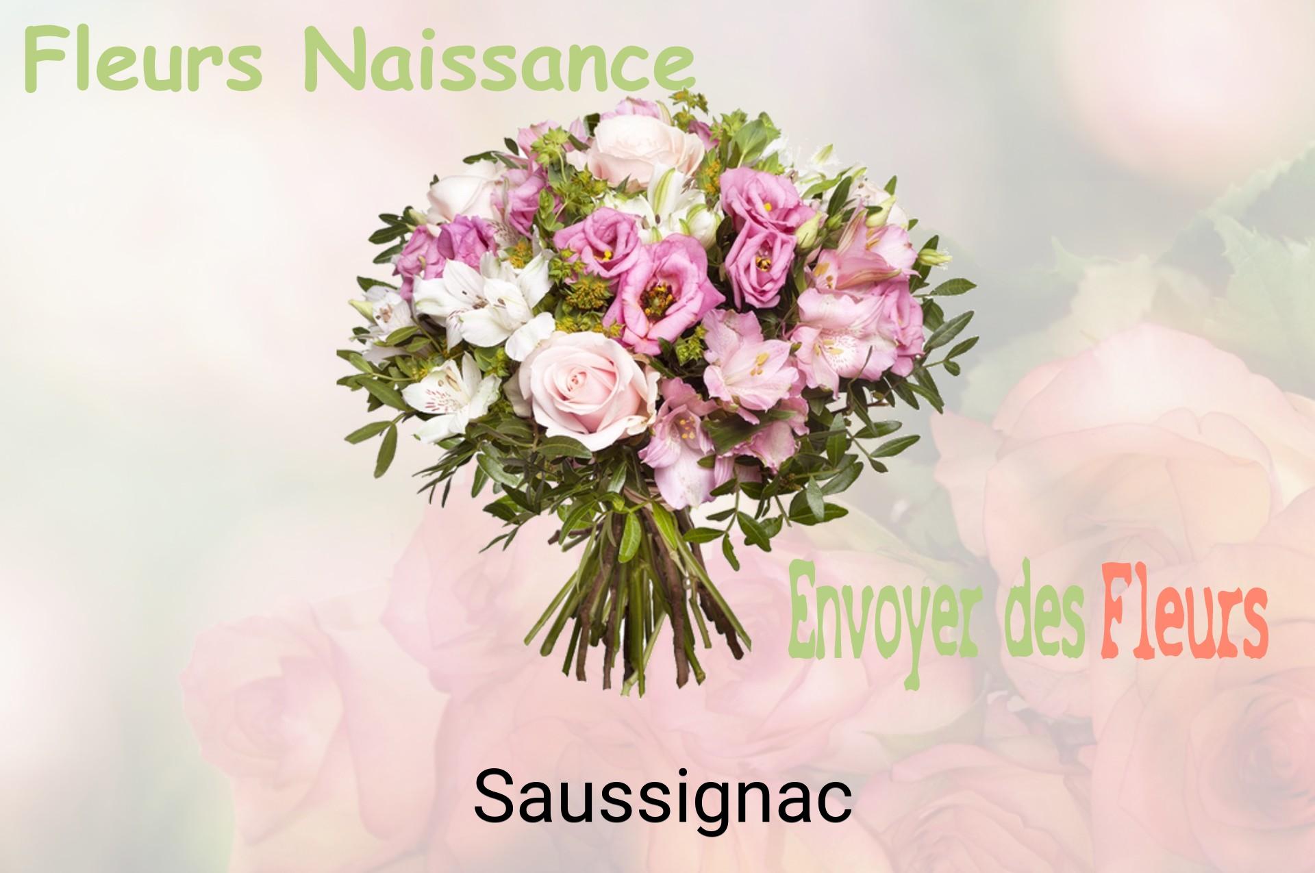 Bouquet de fleurs de naissance livré à Saussignac